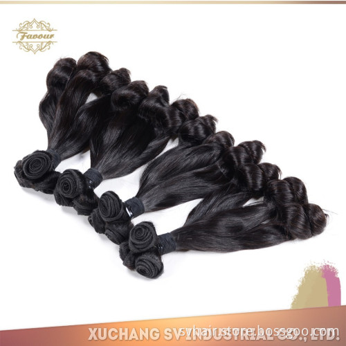 top quality Malaysian unprocessed human virgin remy hair bouncy curls indian aunty funmi hair